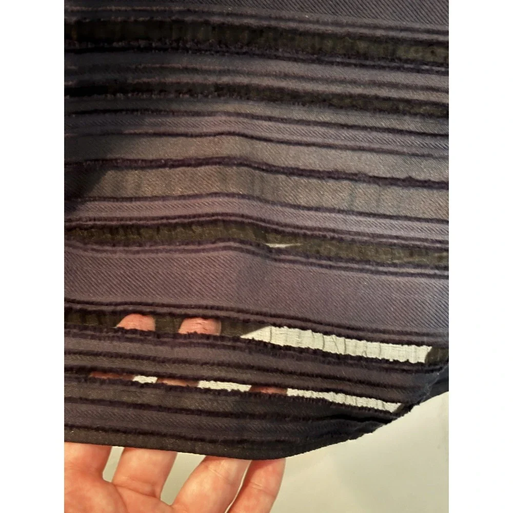 ESCADA Women's Size 36 Navy‎ Striped Pattern Straight Pencil Skirt Casual Wear